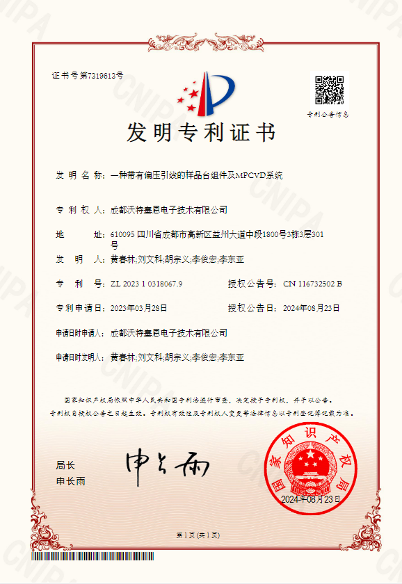 一种带有偏压引线的样品图组件及MPCVD系统 一种带有偏压引线的样品图组件及MPCVD系统
