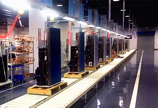 hth手机app下载睿能热泵产品示范线建成投产